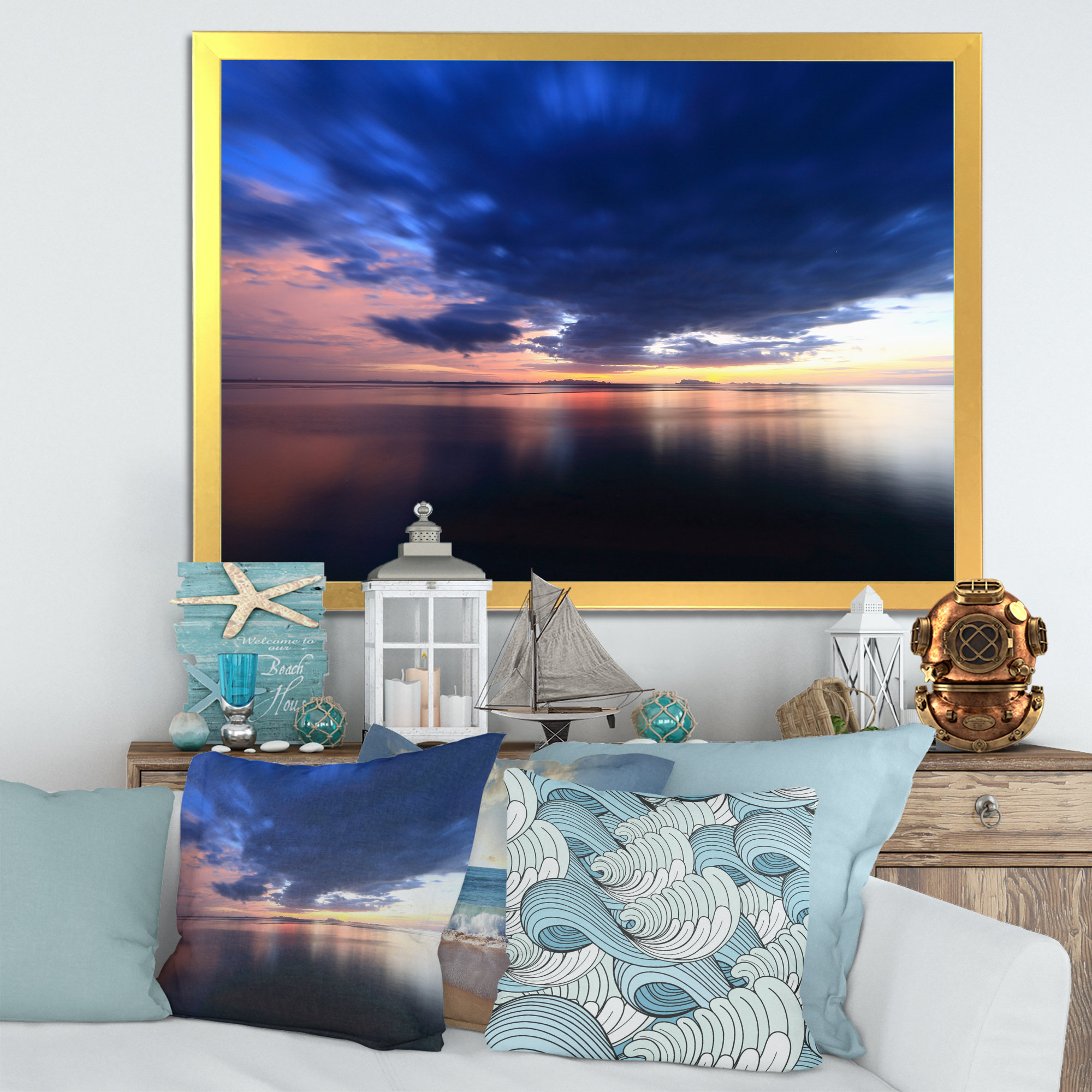 Highland Dunes Dramatic Panoramic Tropical Sunset X Nautical